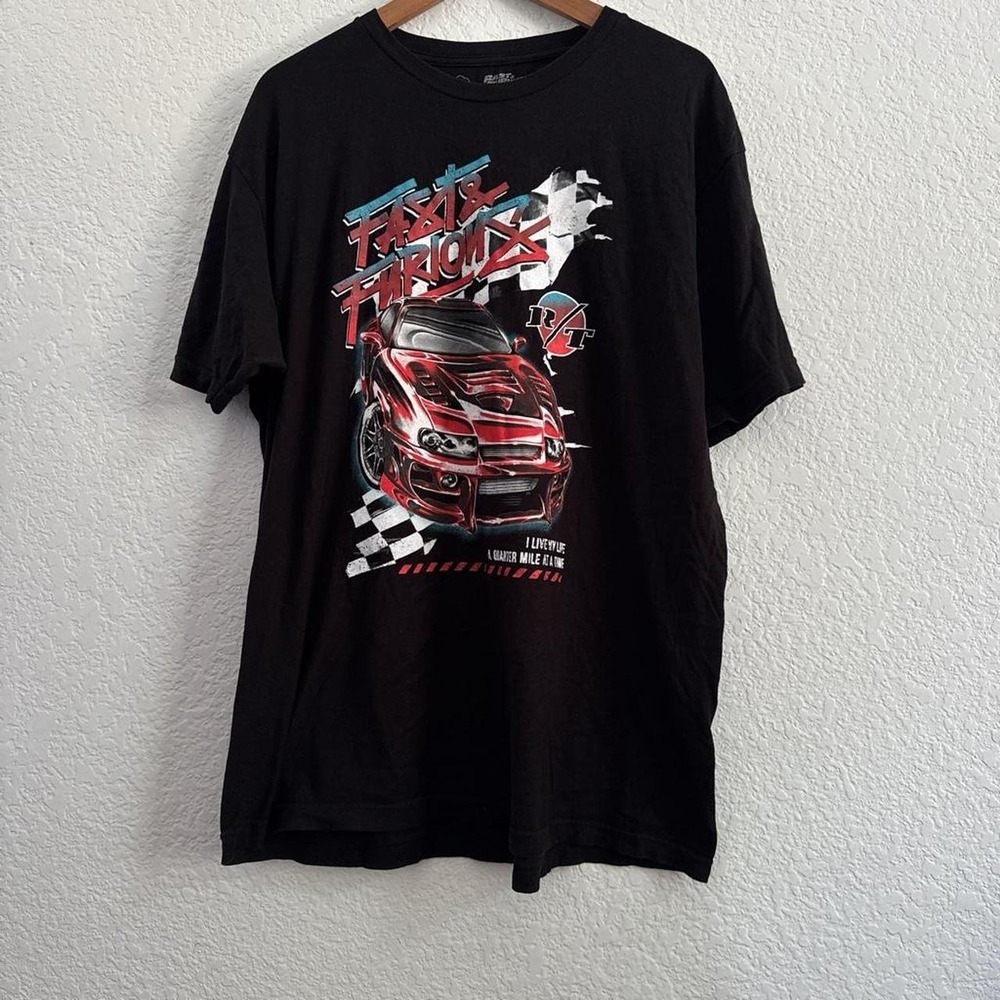 Fast and Furious black cotton t-shirt, Men Size XL